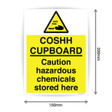 COSHH Cupboard Warning Labels