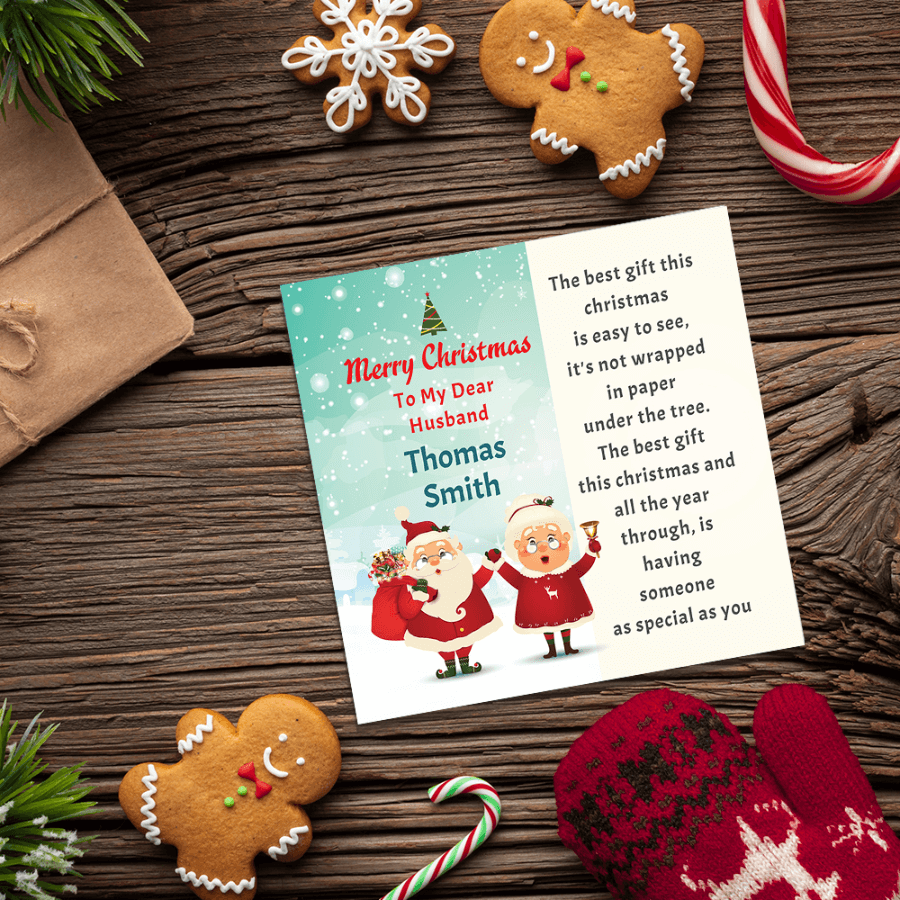 first christmas card husband
