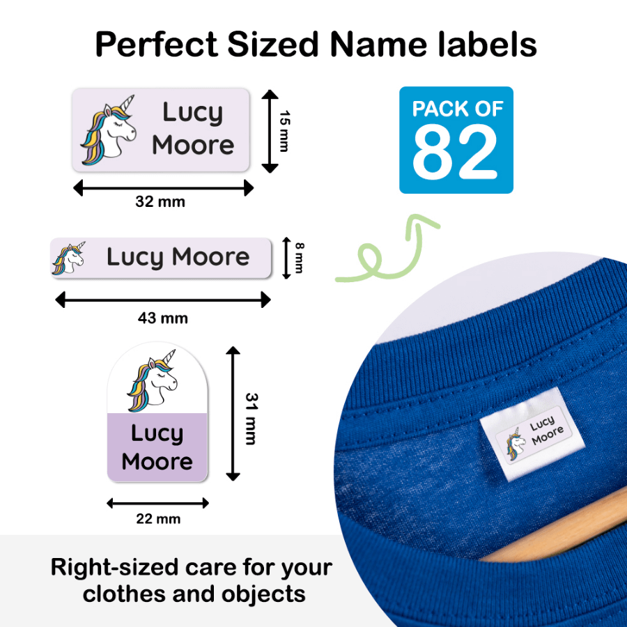 sticky clothing labels