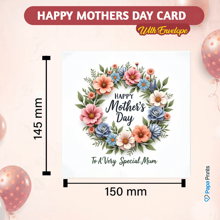 Mother’s Day card for mom floral design