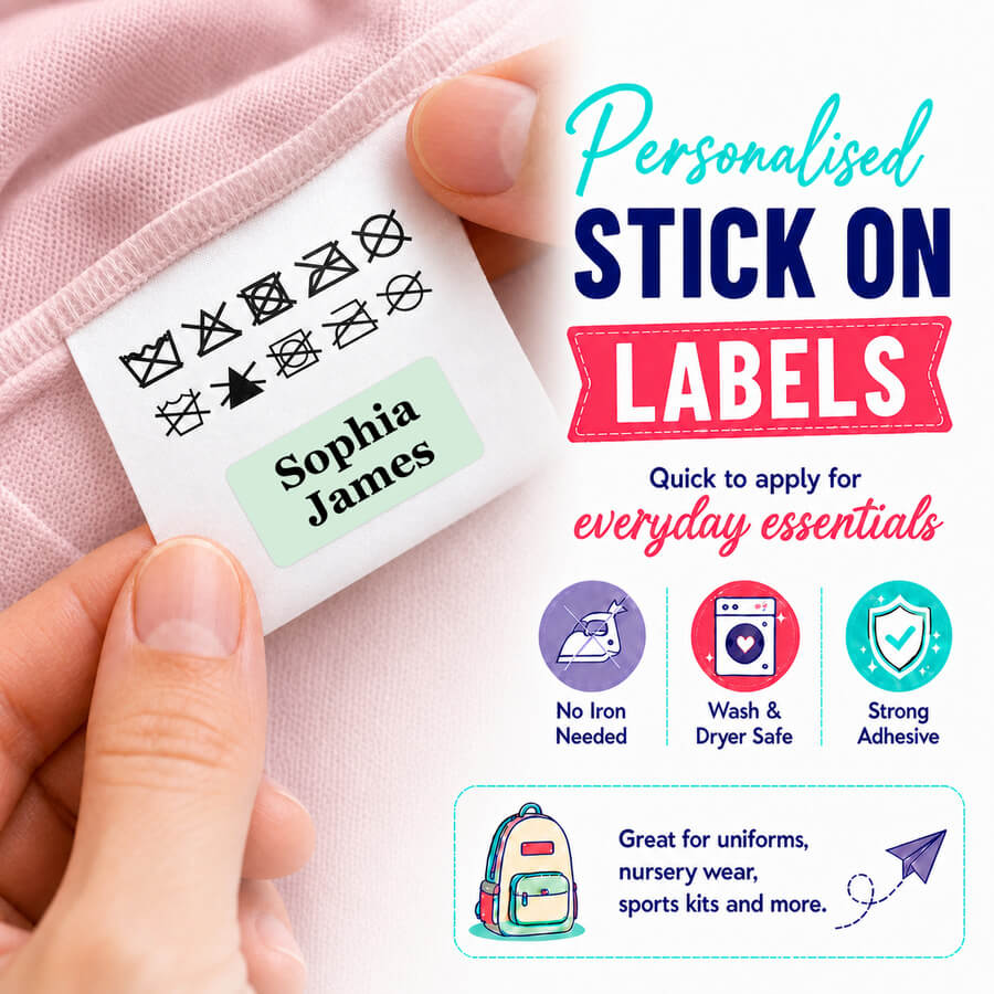 Stick On Clothing Label - Personalised Everyday Pack