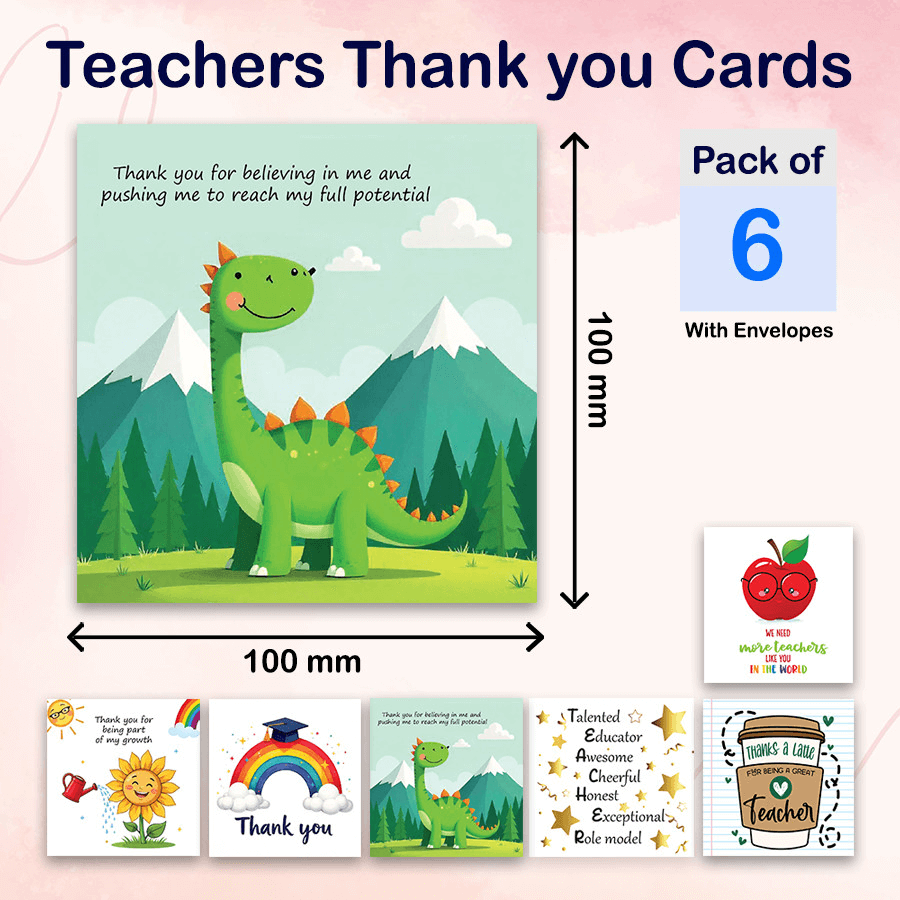 thank you teacher appreciation cards 100x100mm