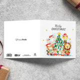 Hand-drawn animal Christmas cards