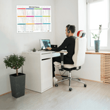 2026 Wall Organisation Planner with UK Bank Holidays