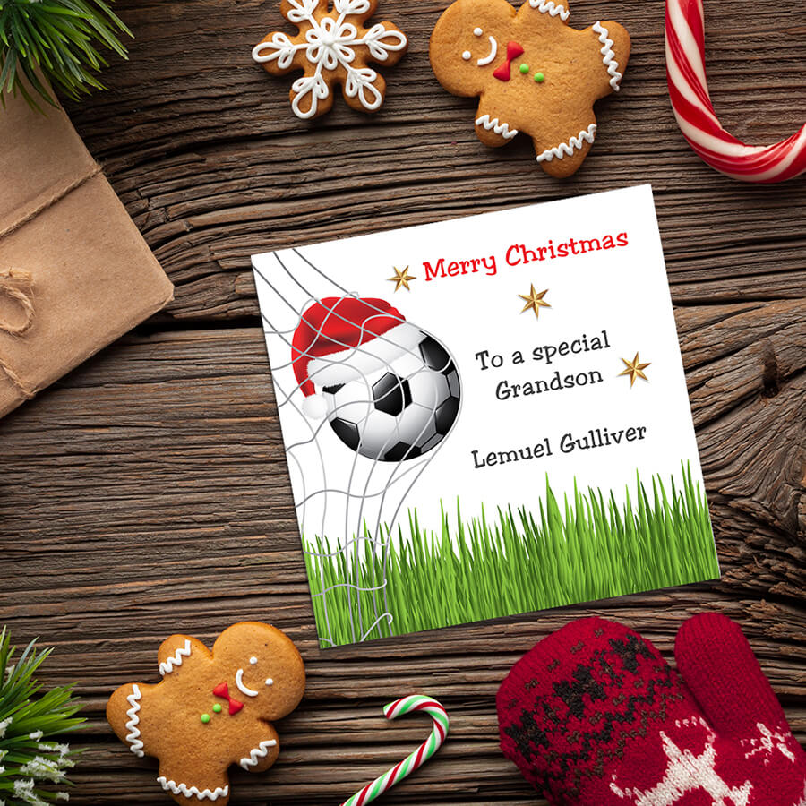 christmas football card