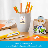 Kids school labels for uniforms laundry safe name stickers