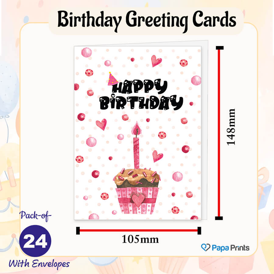 Blank inside birthday cards multipack for personalized messages