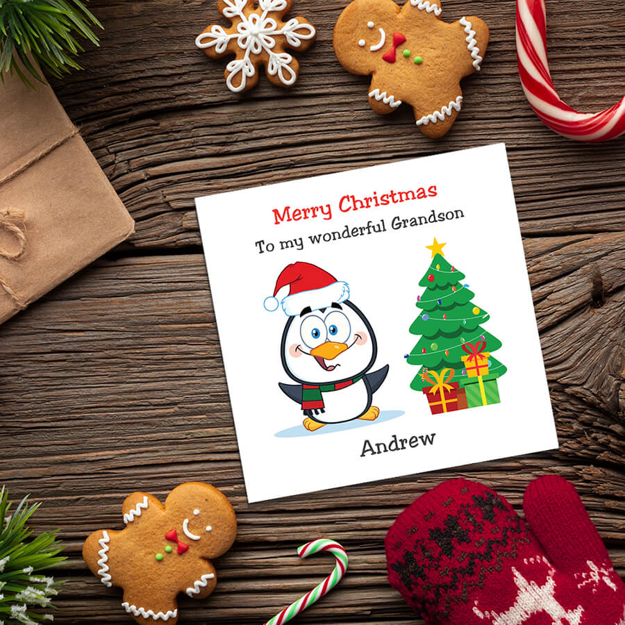 christmas card for grandson