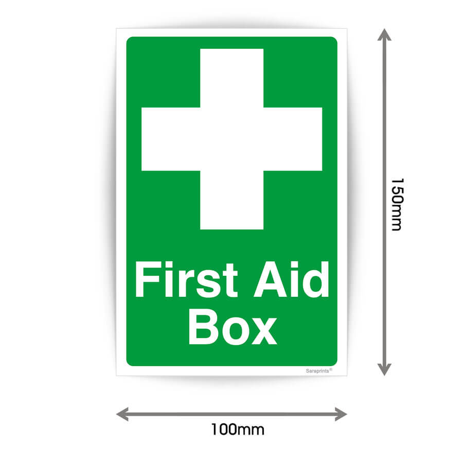 First Aid Box Sign Sticker
