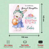 Custom Happy Easter card specially made for granddaughter