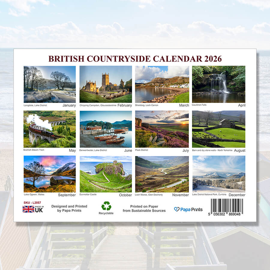 Year 2026 Wall Calendar – Countryside Theme