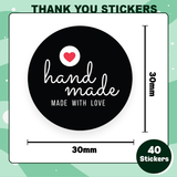 Handmade with Love Stickers