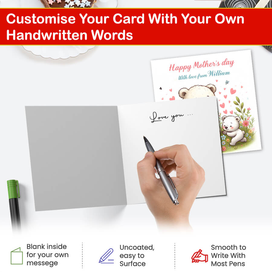 cute mama bear mothers day greeting card