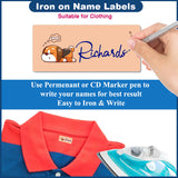 Iron-on labels for fabric