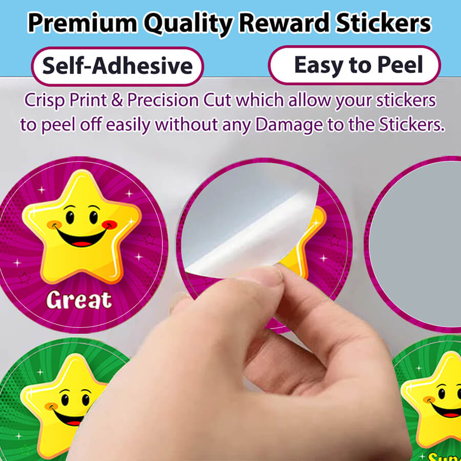 Encouraging Stars Reward Stickers