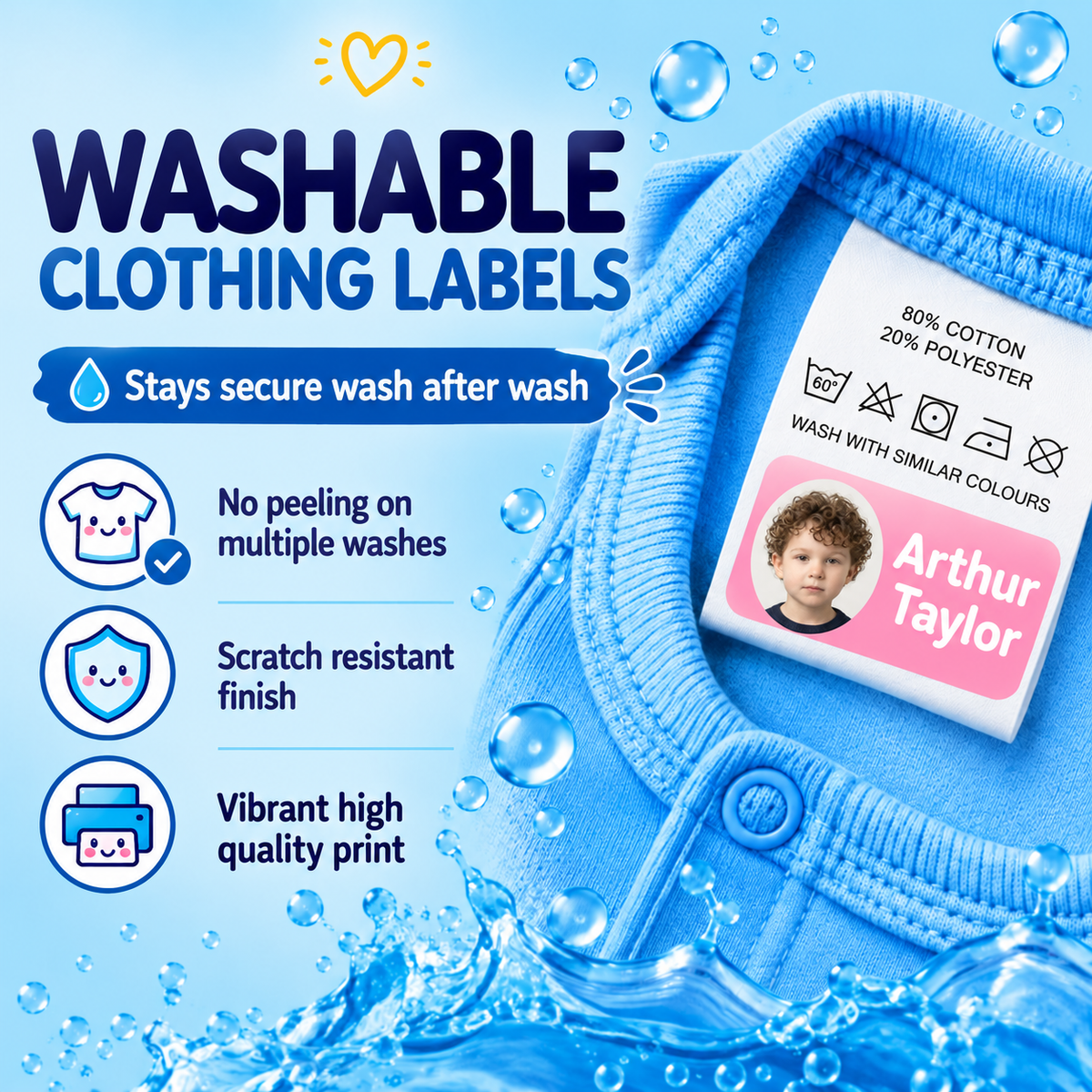 Waterproof name label