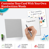 Adorable baby card with playful laundry-themed design