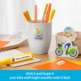 Waterproof stick on labels for nursery and school