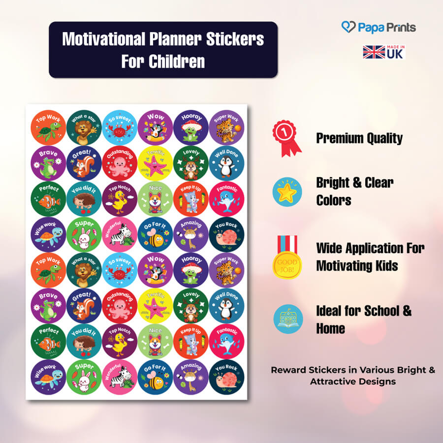 Cartoon Animal Stickers to Celebrate Achievements