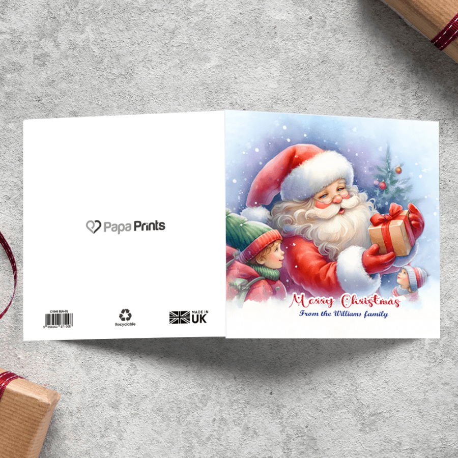 Santa Xmas Cards with Matching Envelopes