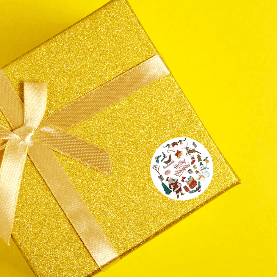 Christmas wrapping labels