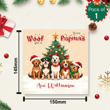 Eco-friendly dog Christmas card with envelope