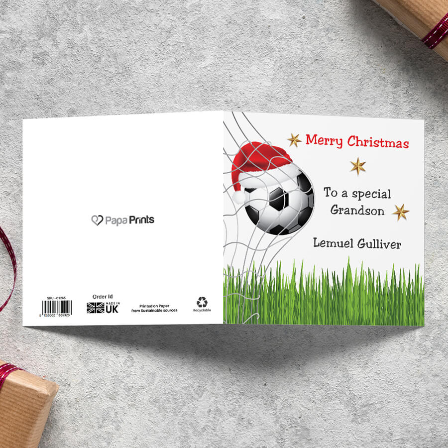 personalised christmas card grandson