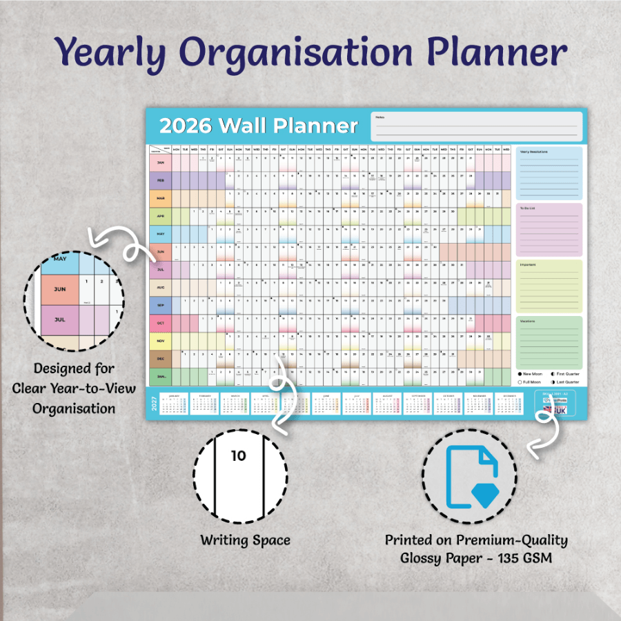 13-month wall planner