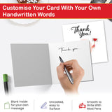 Minimal thank you message card with blank inside, 145x150mm sustainable paper card