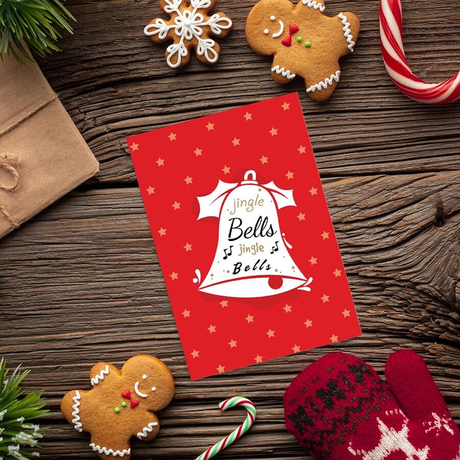 Christmas greeting on card