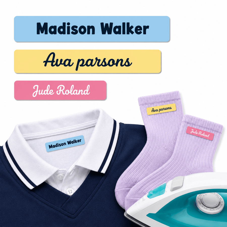 Iron On Name Labels – Plain