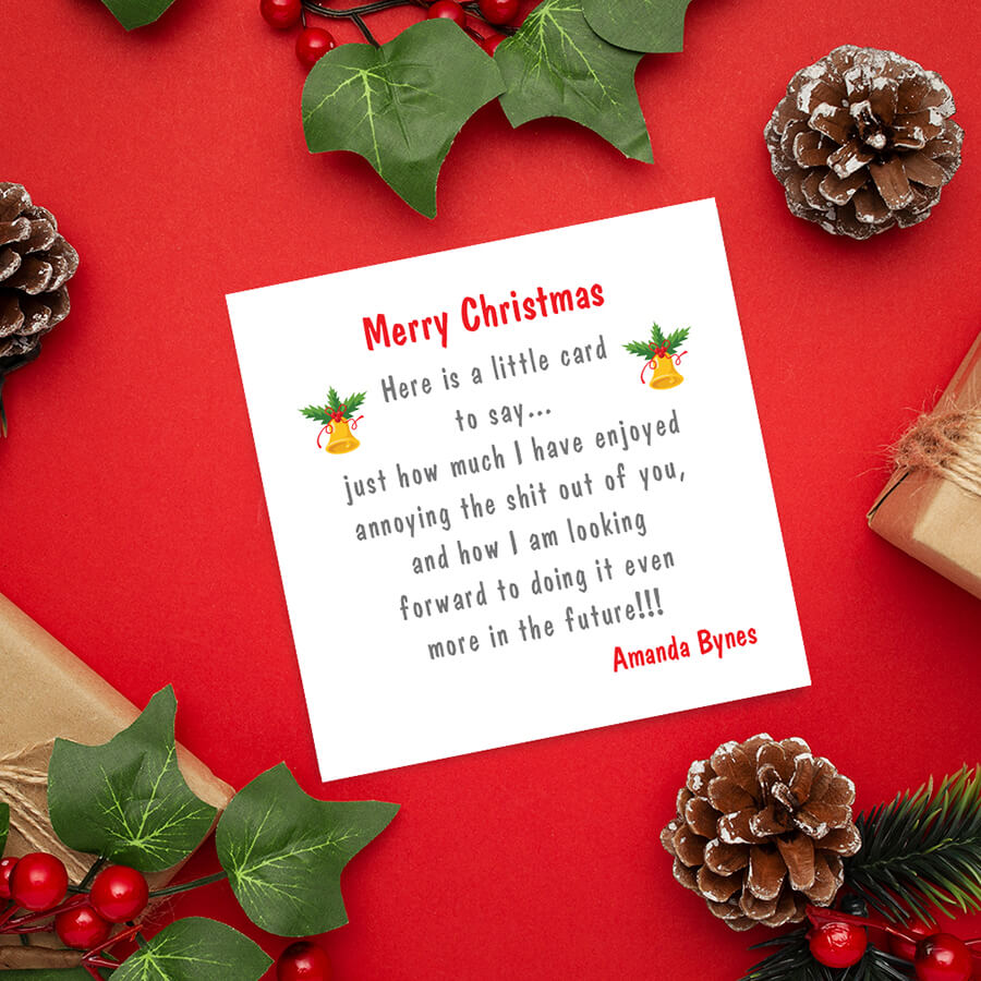 wife christmas card messages