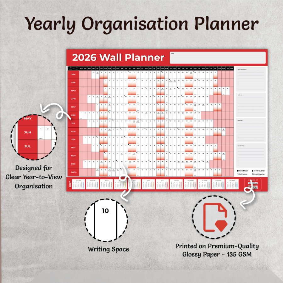 Premium Planner Wall with Smooth, Durable Paper