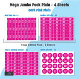 Jumbo Name Labels Pack - Plain Colours