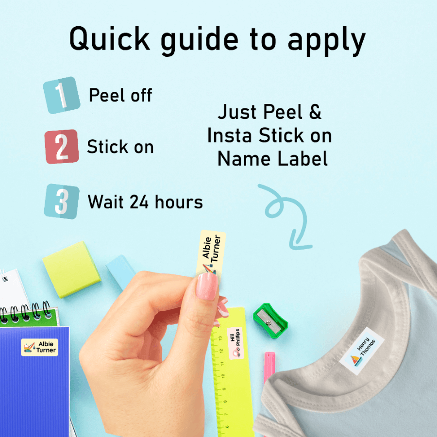 stick on laundry labels - Car