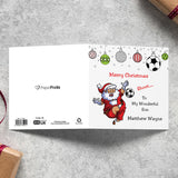 Christmas card with grandson's name