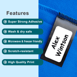 Easy peel and stick name labels