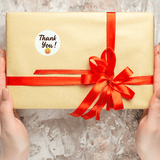 Thank You with Smiley & Heart Sticker