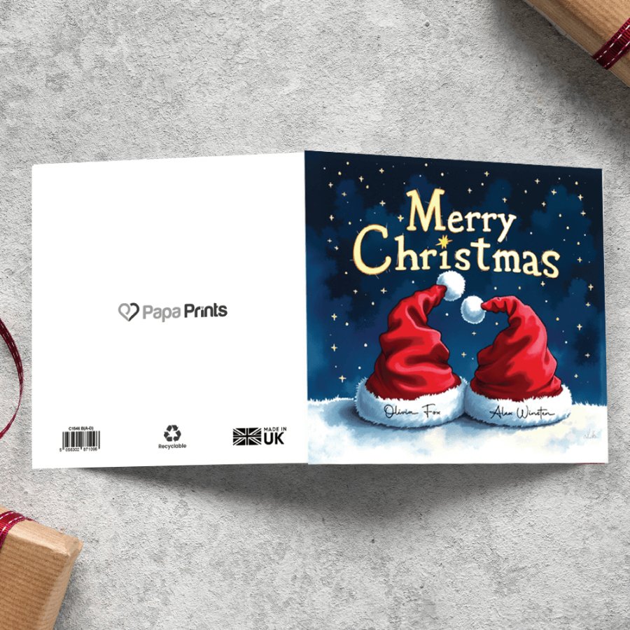 Custom xmas card for couple