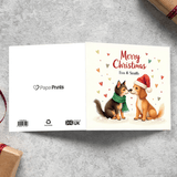 Personalised festive card for couple