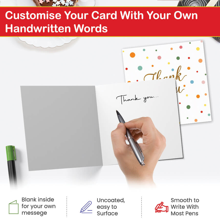 Luxury Thank You Card Printed On 350gsm