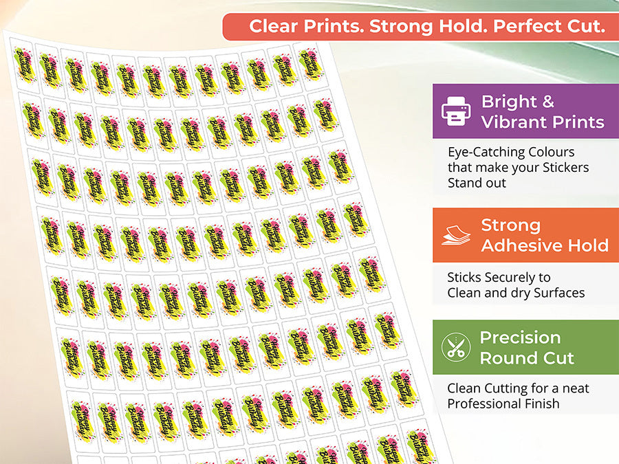Custom business logo stickers rectangular shape