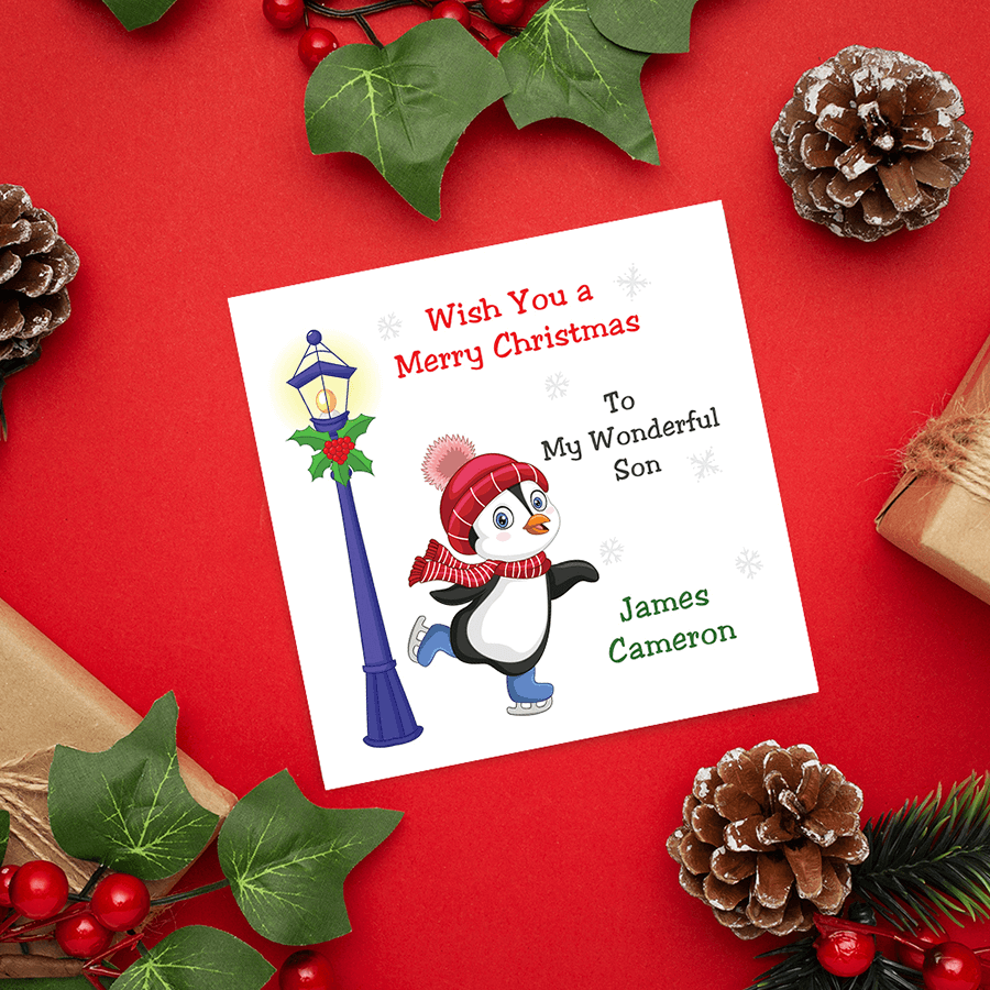 christmas penguin cards