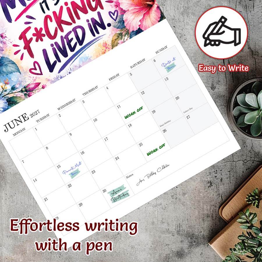 Another Fucking Calendar 2027 monthly wall calendar