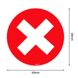 Red Cross & Green Tick Sign Sticker