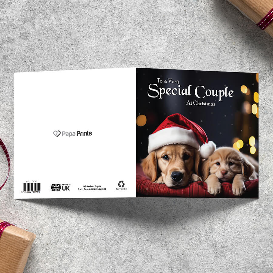 Festive dog Christmas cards