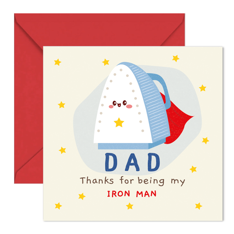 Funny Iron Man Father’s Day card