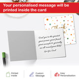 Stylish Polka Dot Thank You Greeting Card