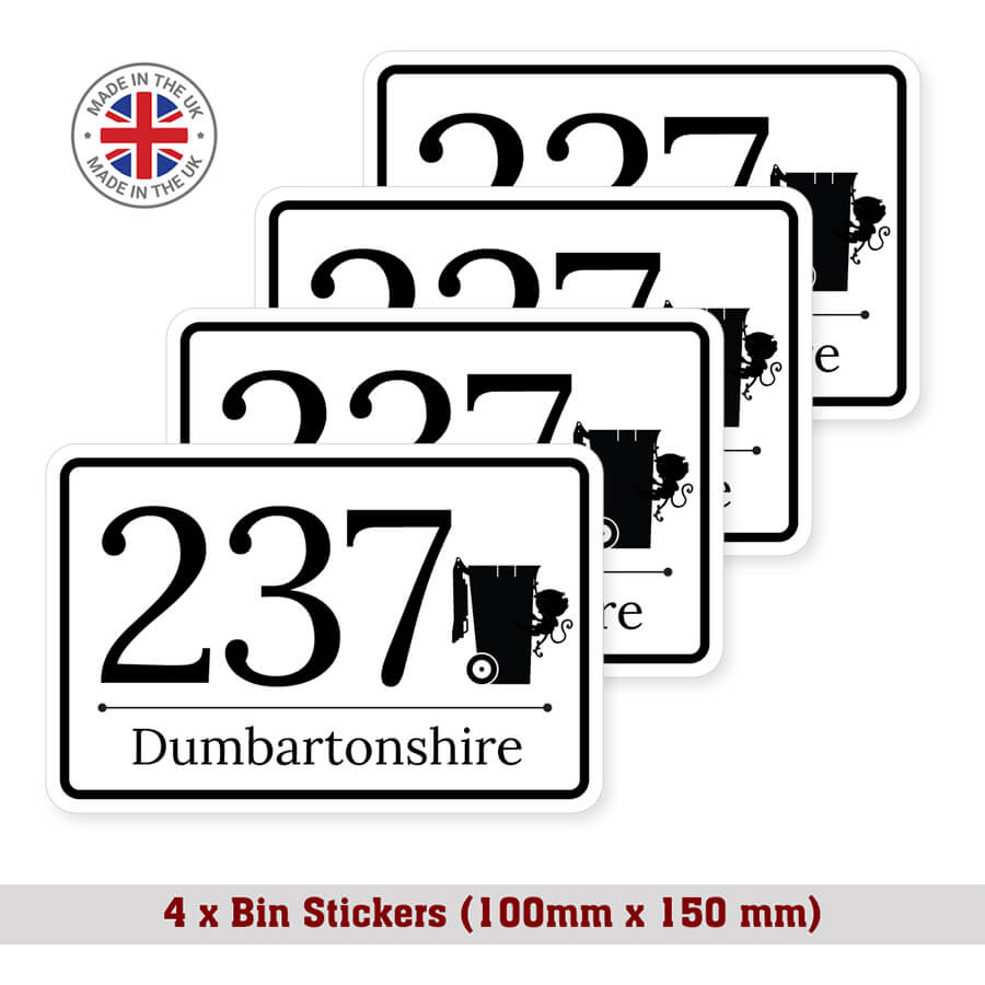 Unique Monkey Personalised Bin Stickers