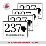 Unique Monkey Personalised Bin Stickers